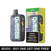 Quasar OS25000 Aquarius disposable vape by Lost Mary – BOGO deal, 25,000 puffs, rechargeable, premium flavor.”